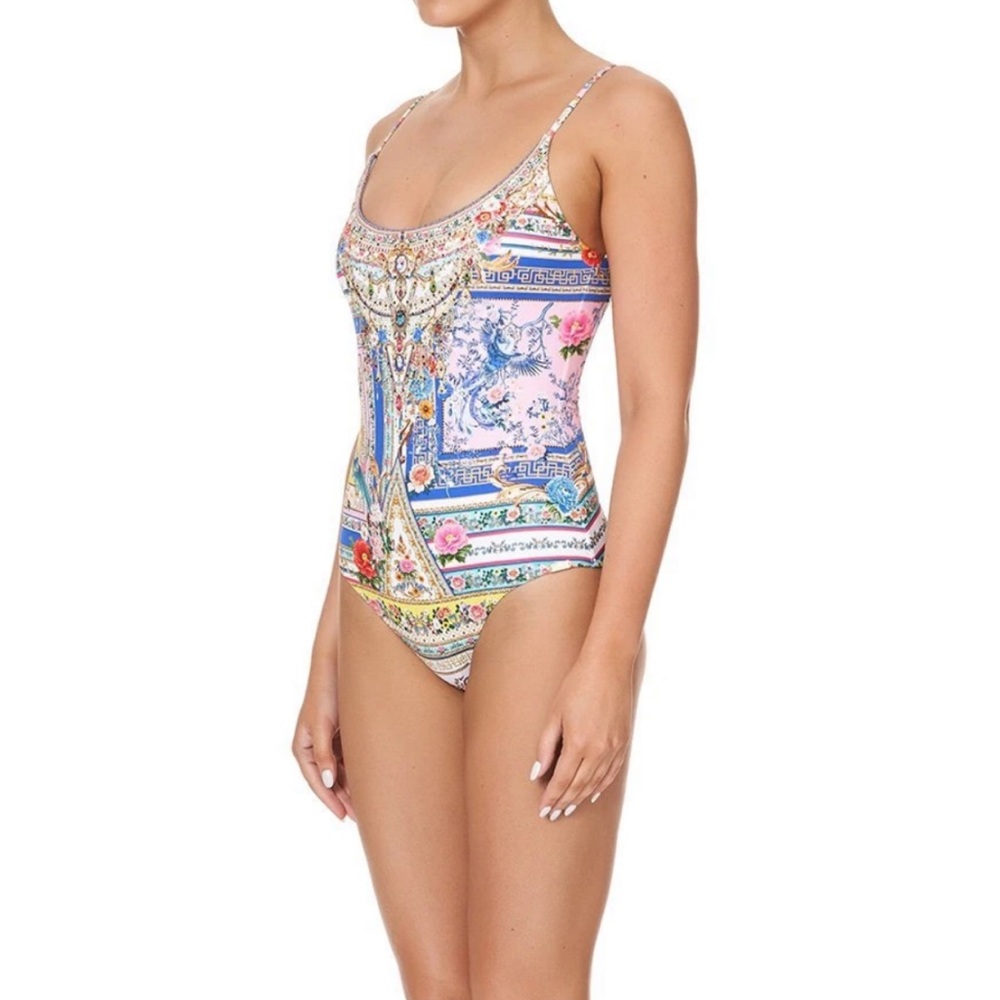 Camilla White Swarovski Crystal SCOOP NECK ONE PIECE
PARTY IN THE PALACE - Picture 2 of 7